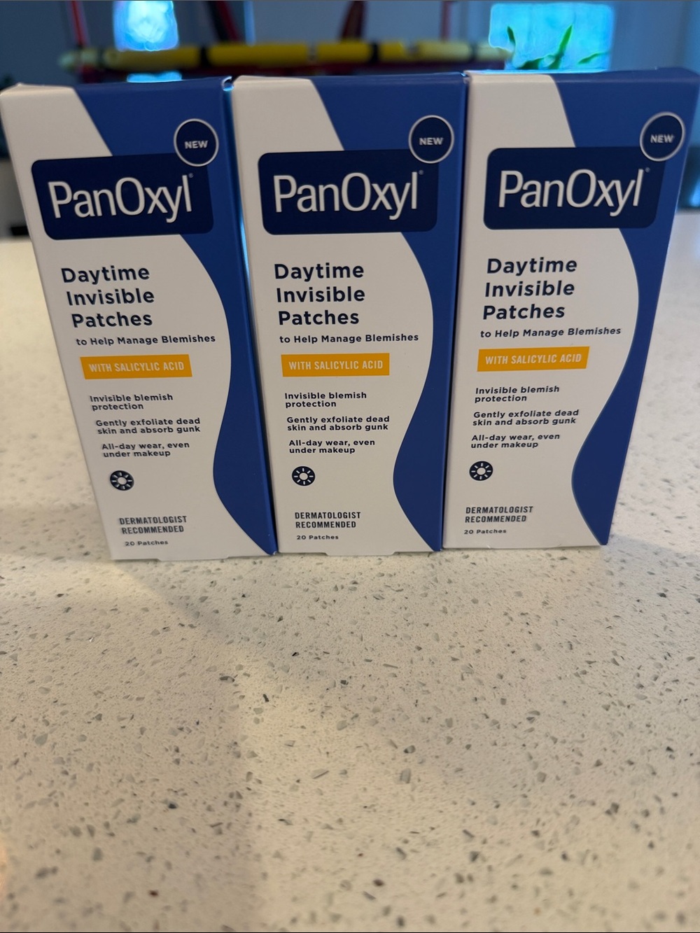PanOxyl Daytime Invisible Patches - Blue & White Box (3 Pack of 20 patches each)